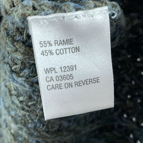 Northern Isles XL V-Neck Ribbed Knit Sweater Ramie & Cotton Blend 5812 - Picture 4 of 8